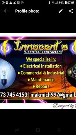 Innocent Mashingaidze Innocent electrical contractor profile